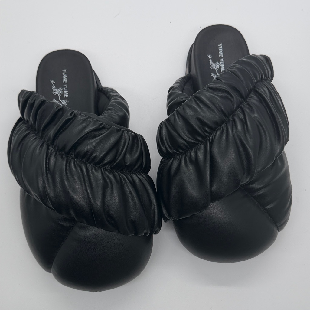 Elegant Black Quilted Women's Slippers Nwot Size 40/9us Still Store
